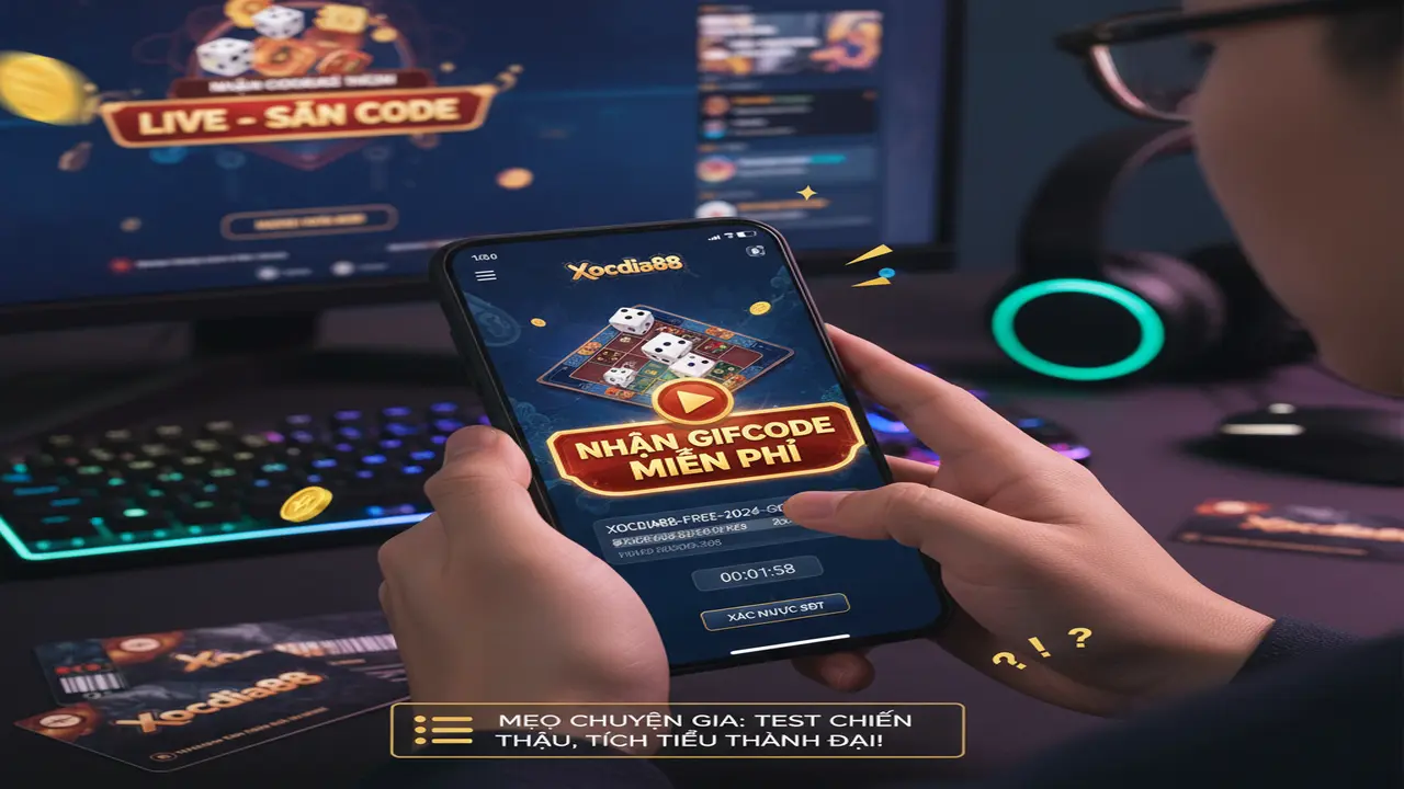 Hướng dẫn săn Giftcode free Xocdia88