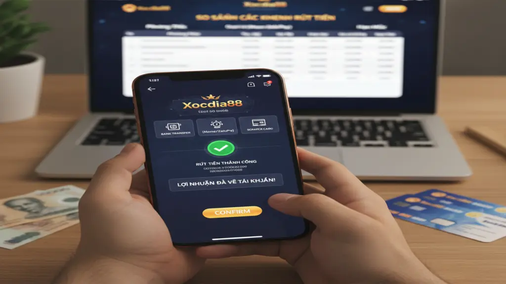 Rút tiền (Ngân Hàng, Ví Điện Tử, Thẻ Điện Thoại) Xocdia88