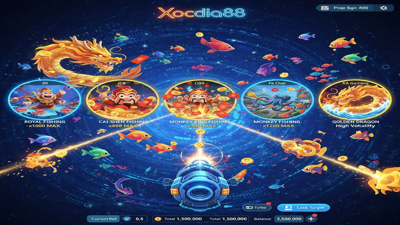 Top 5 sảnh Bắn Cá đổi thưởng Xocdia88