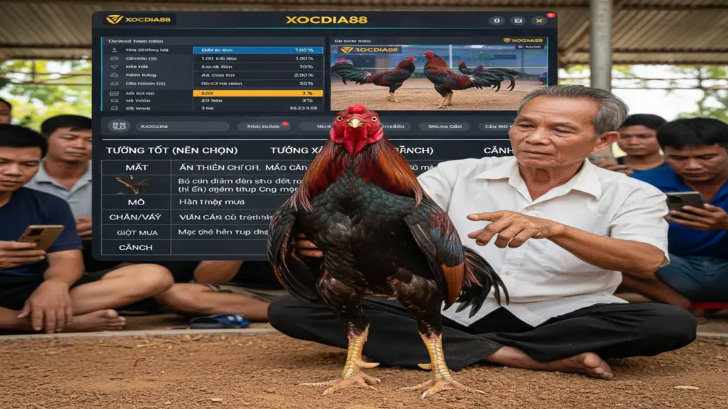 Xem tướng gà chọi chiến kê Xocdia88