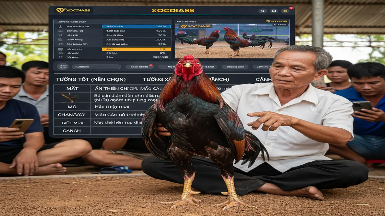 Xem tướng gà chọi chiến kê Xocdia88